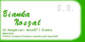 bianka noszal business card